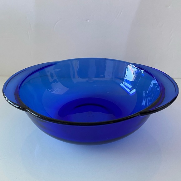 Vintage Cobalt Blue Anchor Hocking Glass Casserole Dish - Picture 4 of 5